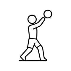 line icon volleyball player vector on white background
Vector line icon on white background
