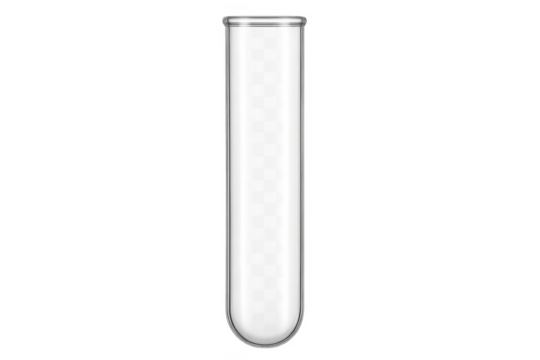 Empty test tube on transparent background for scientific experiment - Powered by Adobe