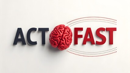 Brainpower concept encourages you to act fast and make quick decisions for success