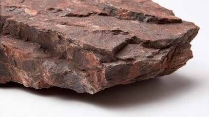 Close-Up of Raw Hematite Ore Specimen: A Richly Colored Mineral Sample for Geological and Industrial Applications