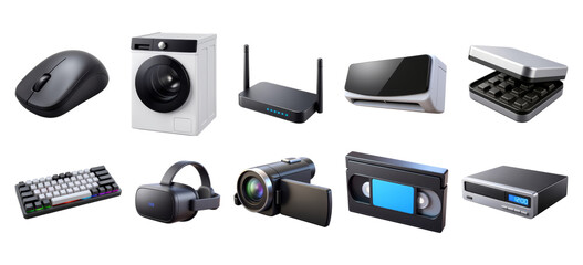 Set of Mixed Tech and Electronics Icons