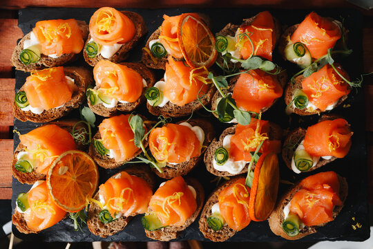 Gourmet Smoked Salmon Canapes with Citrus