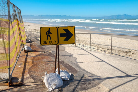 Coastal Walkway Construction Sign