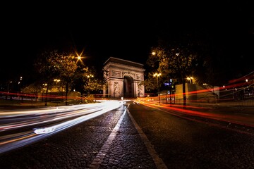 night traffic in the city
