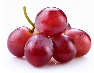 Fototapeta premium red grapes isolated on white background