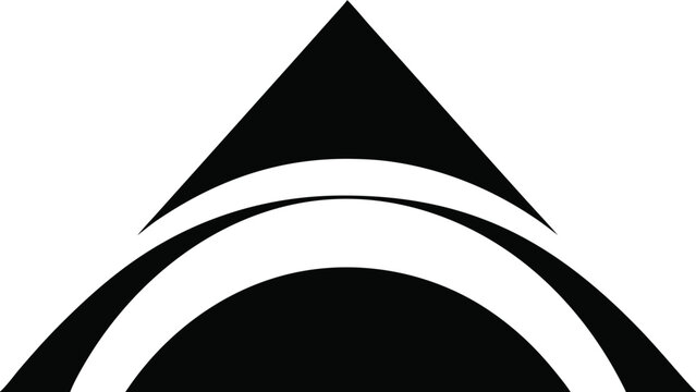 Abstract black and white architectural design elements creating modern creative composition