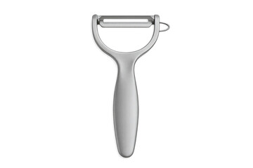 Modern metal peeler on transparent background for easy compositing