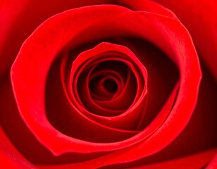 Close up red rose petals macro