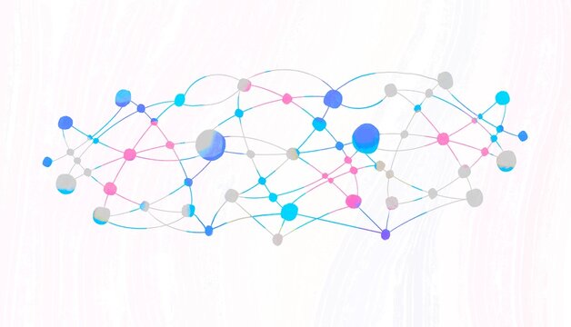 concept illustration  with dots and lines