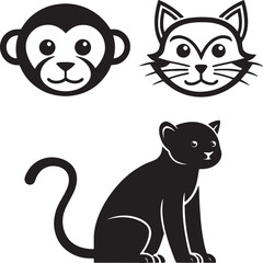 Abstract geometric shapes with a striking black silhouette suitable for modern design projects