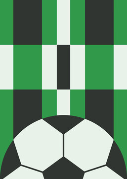 Geometric soccer poster