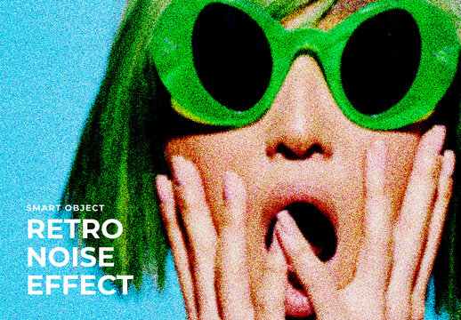 Noise Textured Image Effect Mockup