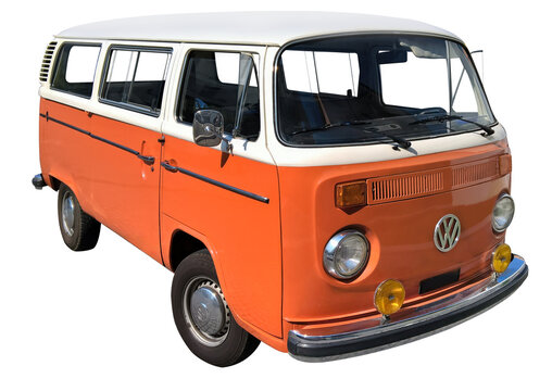 Modena Italy April 11, 2025. Volkswagen Type 2 Microbus, camper, transporter. 1970
