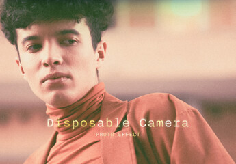 Disposable Camera Image Effect Mockup