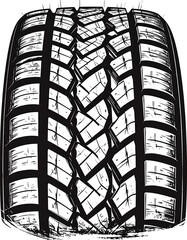 Tire tread pattern illustration