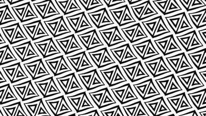 Abstract black and white triangle pattern with graphic geometric repeating design