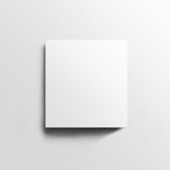 Blank white paper and card on white background with empty design