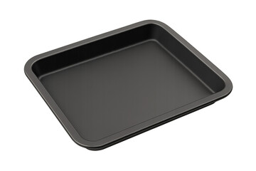 Empty baking tray isolated on transparent background for easy integration