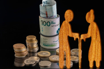 Colombian money Retirement prospects in Colombia,pension retirement concept