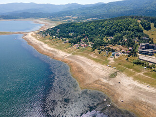 Summer view of Batak Reservoir, Bulgaria