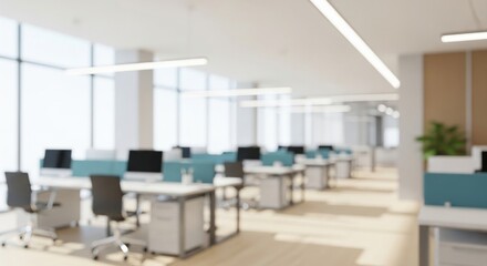Blurred Background of a Modern Office Interior