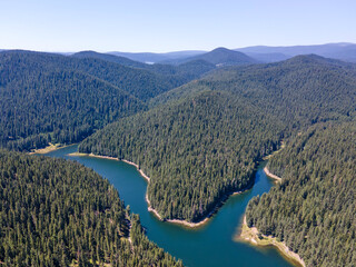 Landscape of Toshkov Chark Reservoir, Bulgaria