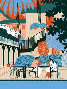 Rendezvous at the restaurant