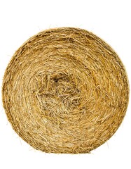 Round hay bale closeup