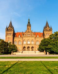 Historic town hall building exterior