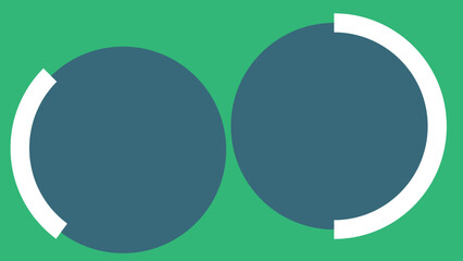 Simple beautiful minimal modern abstract background design with green and blue color pallet and geometric shapes. circles, curvy lines