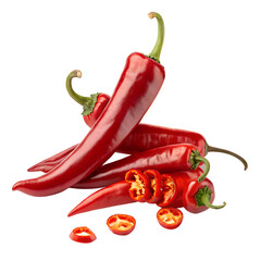 Fresh Red Chili Peppers Surrounded by Flame Effect – Fiery PNG Image

