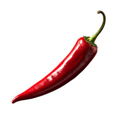 A vibrant red chili pepper, bursting with color and culinary potential. The pepper is a symbol of heat and flavor