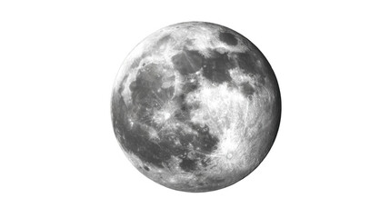 Naklejka premium Moon, white background, png, transparent