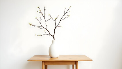 white vase on a table