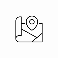 map location icon sign vector