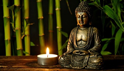 Buddha statue calm peaceful meditation