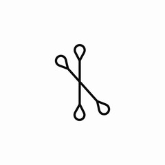 ear cotton tips icon sign vector