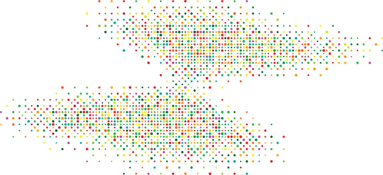 Abstract colorful geometric background with a vibrant pattern of digital crosses. Modern vector illustration with a mosaic texture on a white backdrop