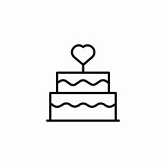 wedding cakes icon sign vector