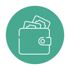 Wallet icon vector