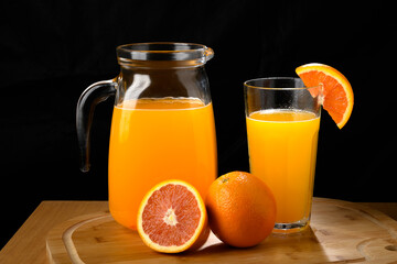 Freshly Squeezed Orange Juice with Oranges
