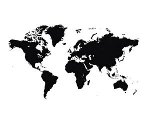 Naklejka premium World map with scattered luminous points