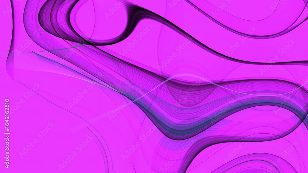 Aufkleber vibrant purple abstract background with smooth flowing curves and organic wave patterns, evoking a s