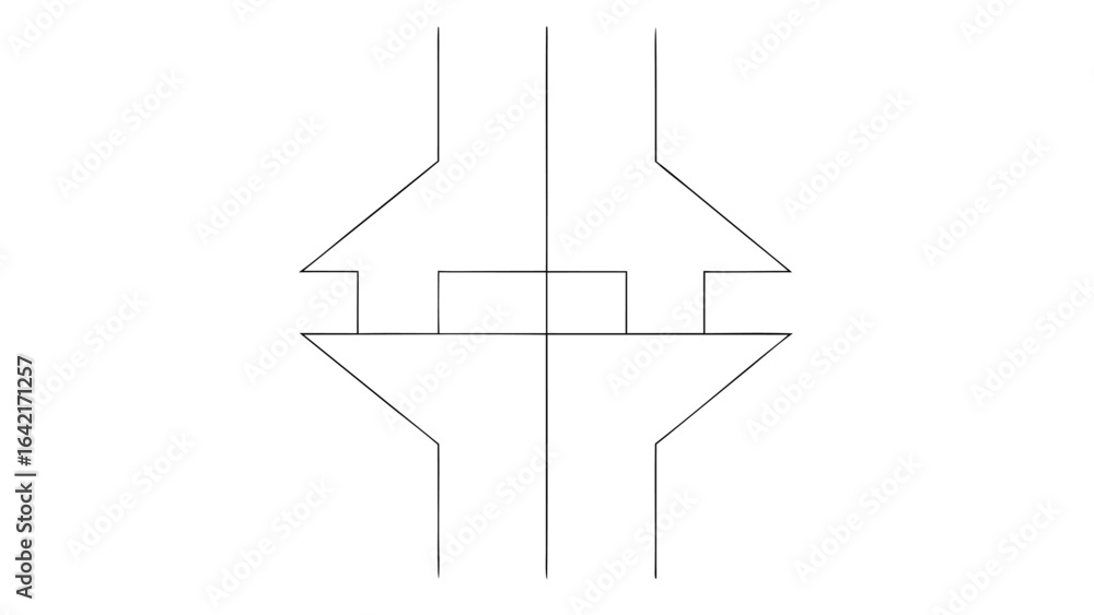 Poster abstract geometric design with lines representing architecture and structural elements