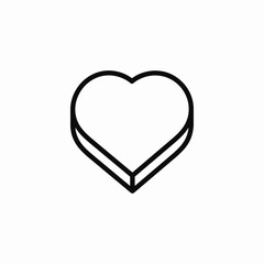 heart box icon sign vector