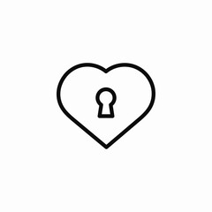 heart lockpad icon sign vector