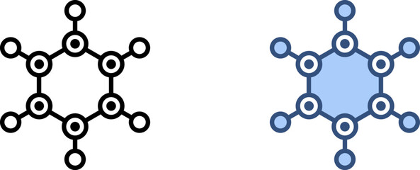 Enzymes Icon Vector Illustration | Biology, Chemistry and Medical Symbol Design
