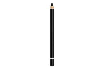 Black eyeliner pencil on transparent background for beauty and makeup concepts