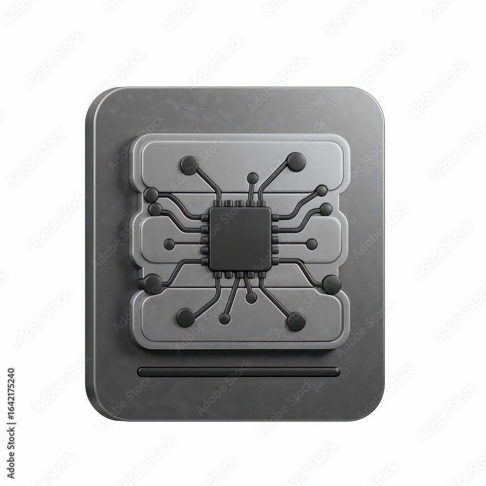 Aufkleber modern circuit board: an intricate circuit board with its complex network of components, is a techno