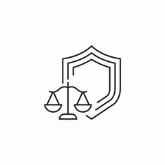 justice protection icon sign vector